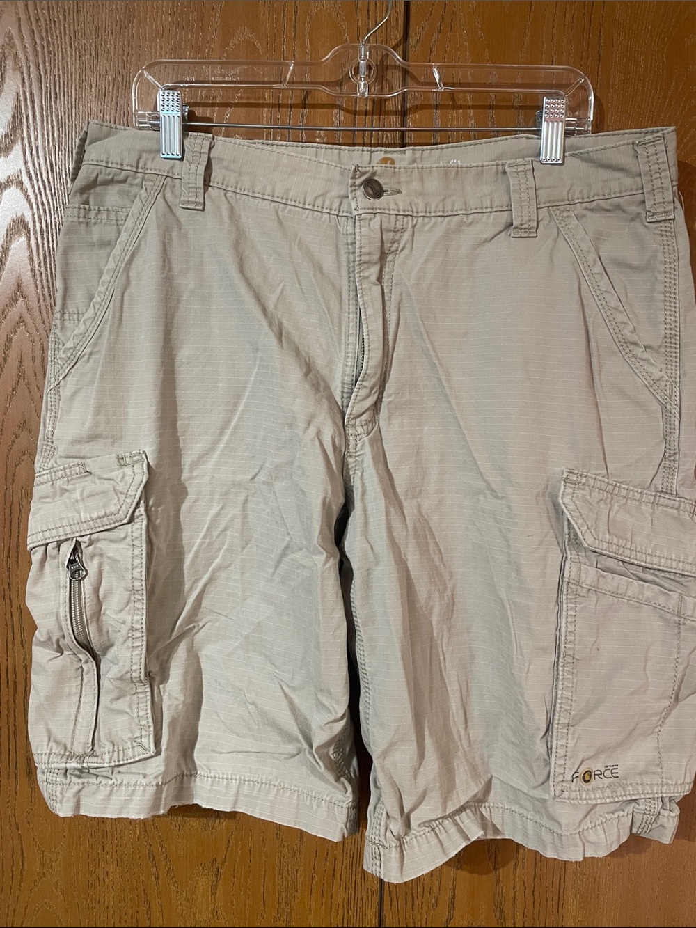 Carhartt Force Men's Tan Cargo Shorts Relaxed Fit